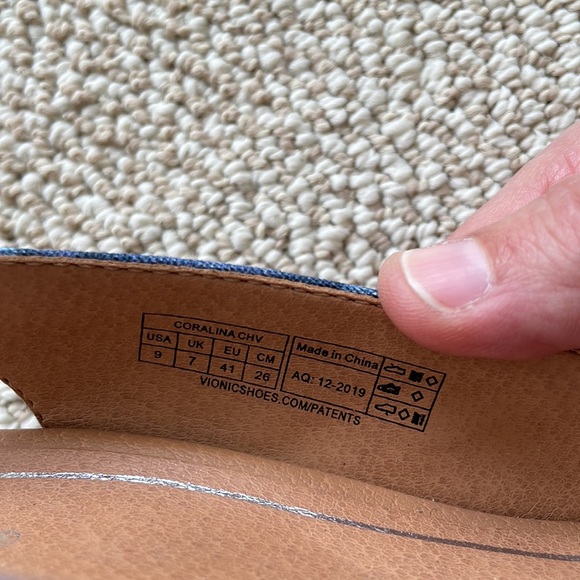 Vionic Espadrilles Shoes Coralina Slingback Closed Toe Wedges Chevron Women’s 9 - Picture 12 of 16